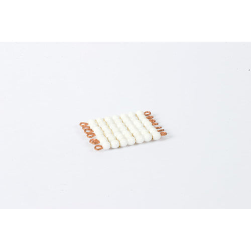 Nienhuis Montessori Spares Individual Glass Bead Square Of 7: White