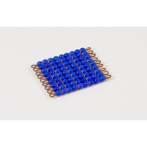 Nienhuis Montessori Spares Individual Glass Bead Square Of 9: Dark Blue