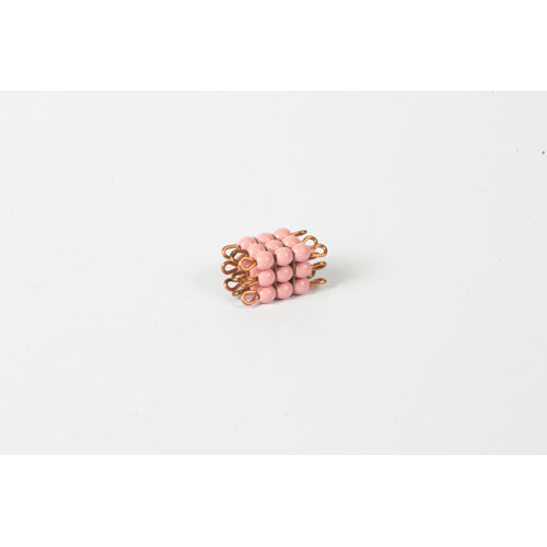 Nienhuis Montessori Spares Individual Glass Bead Cube Of 3: Pink
