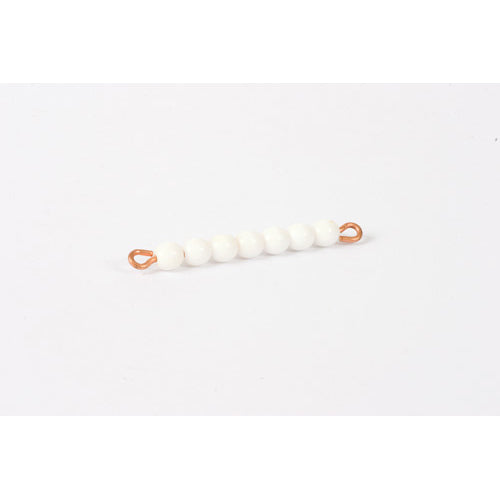 Nienhuis Montessori Spares Individual Glass Bead Bar Of 7: Whit