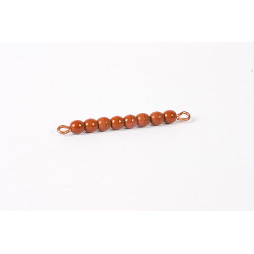 Nienhuis Montessori Spares Individual Glass Bead Bar Of 8: Brown