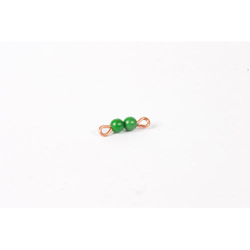 Nienhuis Montessori Spares Individual Nylon Bead Bar Of 2: Green