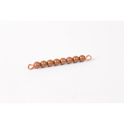 Nienhuis Montessori Spares Individual Nylon Bead Bar Of 8: Brown