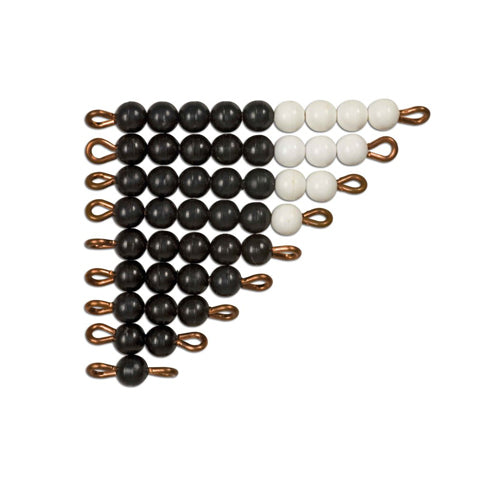 Nienhuis Montessori Black & White Bead Stairs, 1 Set, Ind.Bd