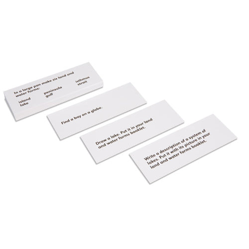 Nienhuis Montessori Land And Water Forms Command Cards 1