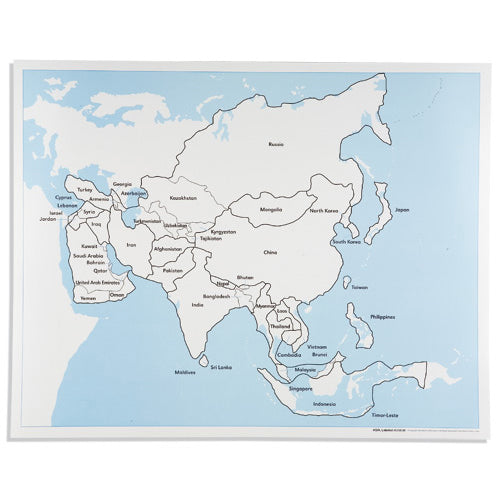 Nienhuis Montessori Csm, Asia Labeled Control Map