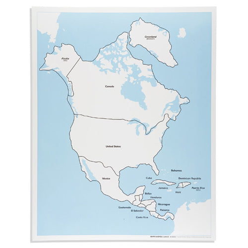 Nienhuis Montessori Csm, North America Labeled Control Map