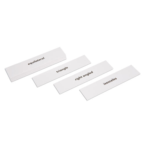 Nienhuis Montessori Csm, Geometric Cabinet Triangle Labels