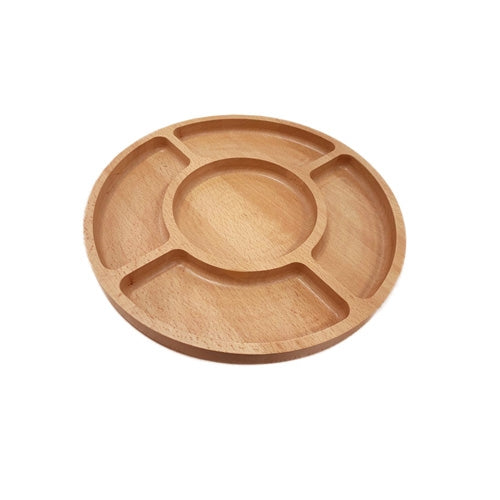 Montessori Round 4 Compartment Sorting Tray with Counters