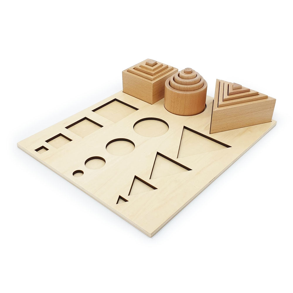 Wooden Shapes Sequencing Board