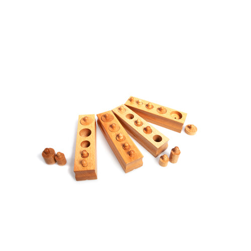 Montessori Outlet Mini knobbed cylinders Block 4
