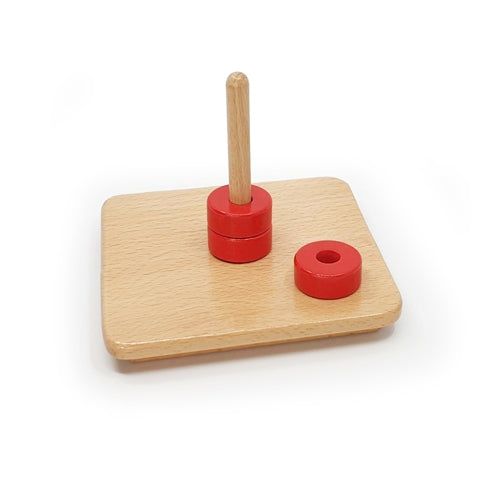 Montessori Discs on a Vertical Dowel