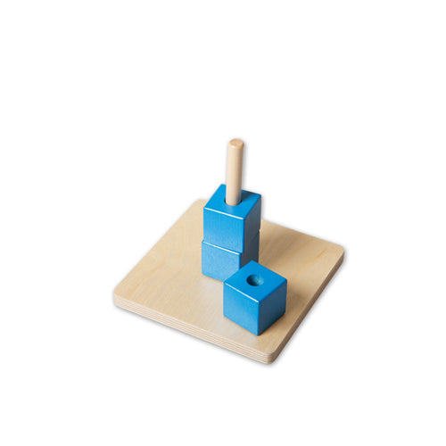 Montessori Cubes on a Vertical Dowel