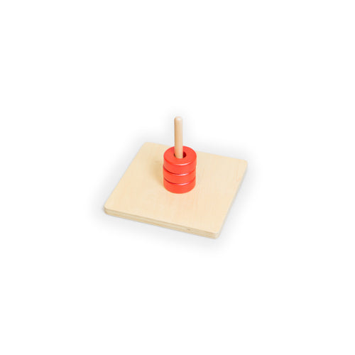 Montessori Discs on a Vertical Dowel