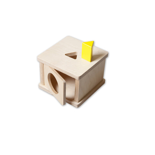 Montessori Imbucare Box with Triangular Prism