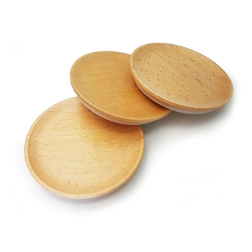 Set of 3 80mm Medium Wooden Lids. Fits WECK Models 751 900 901 908 976 996.