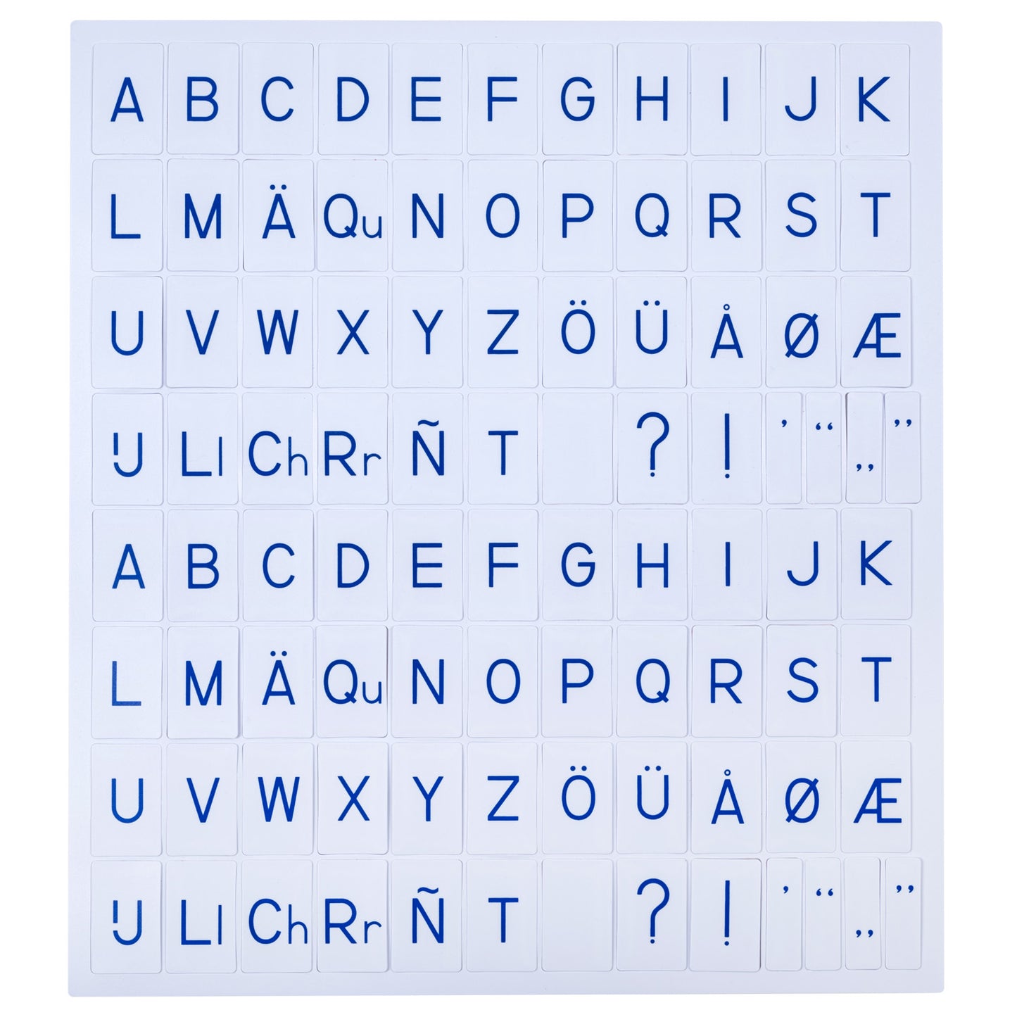 Blue Printed Alphabet: Print (NL)