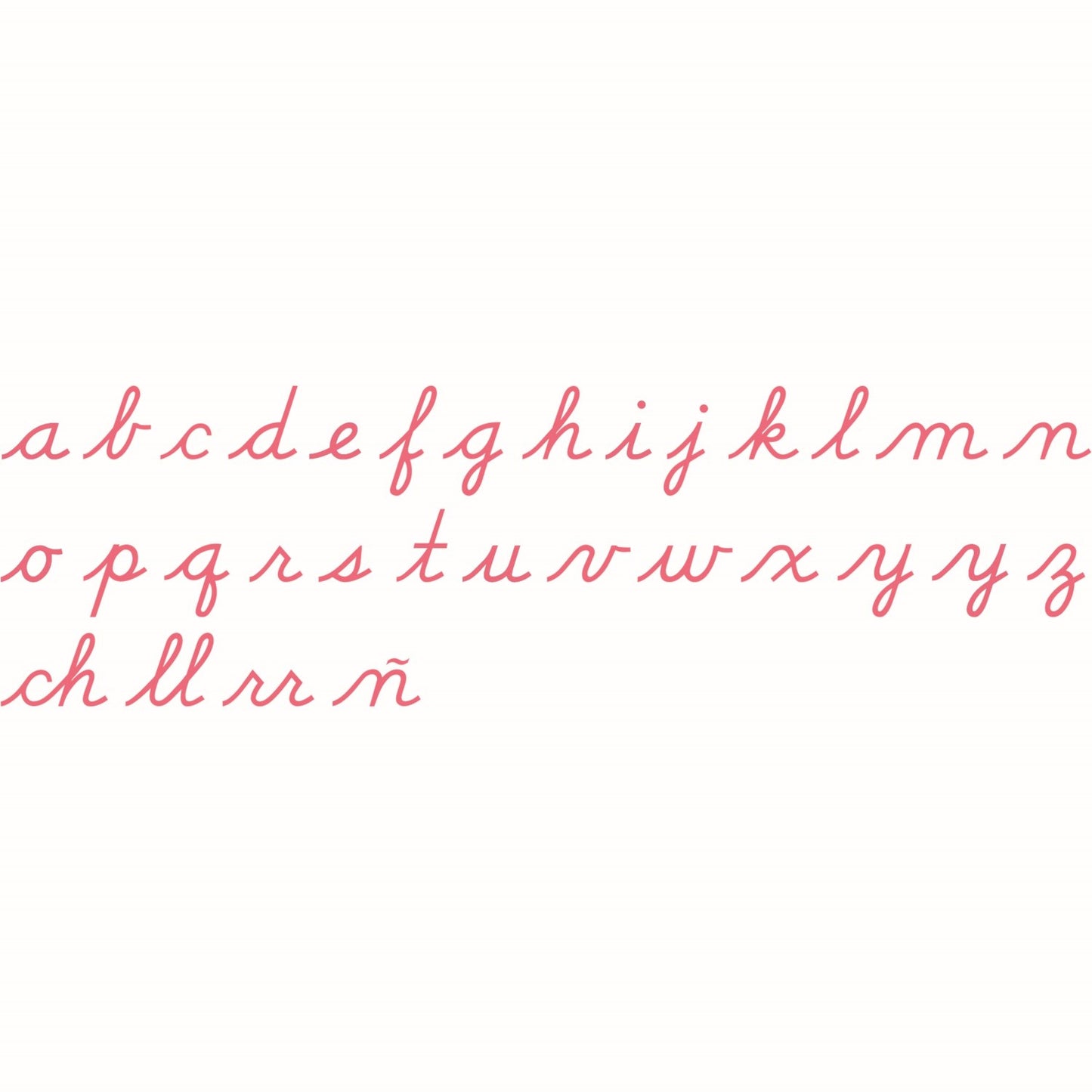 Nienhuis Medium Movable Alphabet, US Cursive, Red (NL)