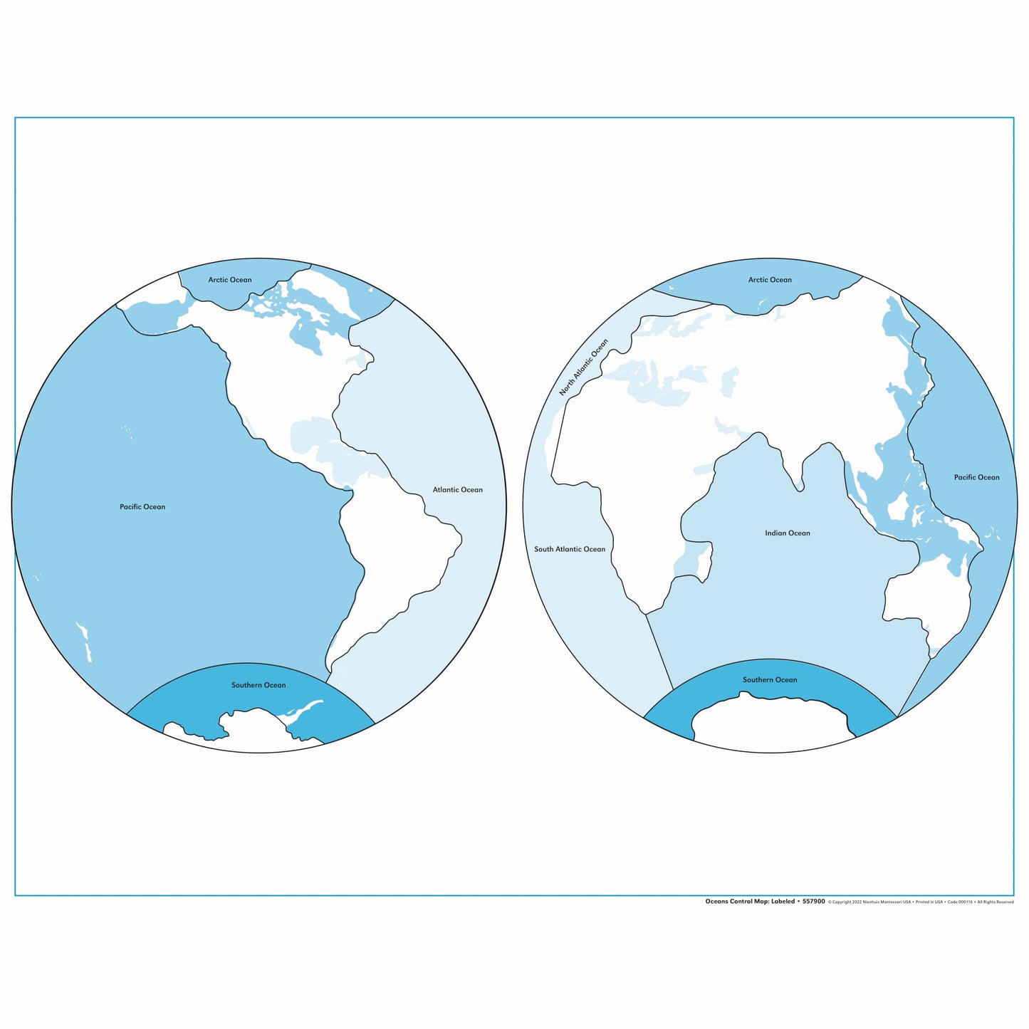 Nienhuis Csm,  Oceans Control Map: Labeled (NL)