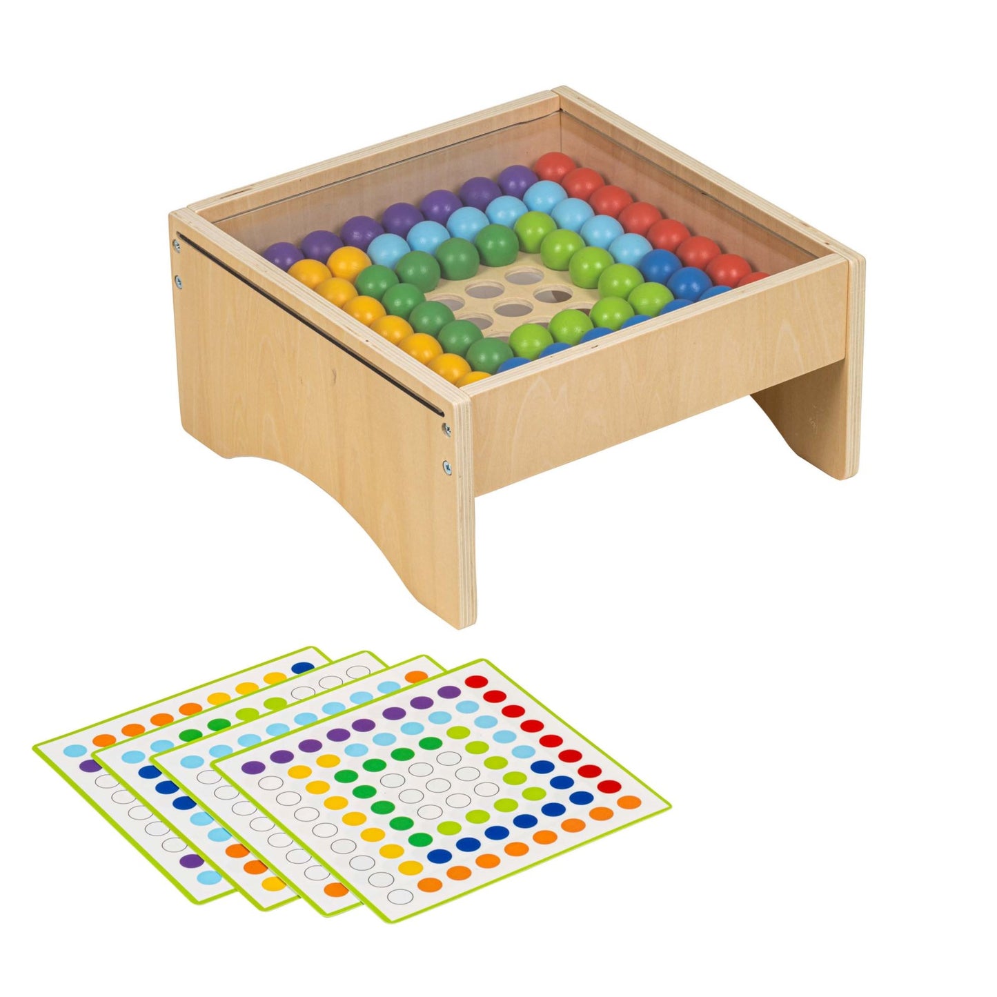 Mosaic table with coloured balls (NL)