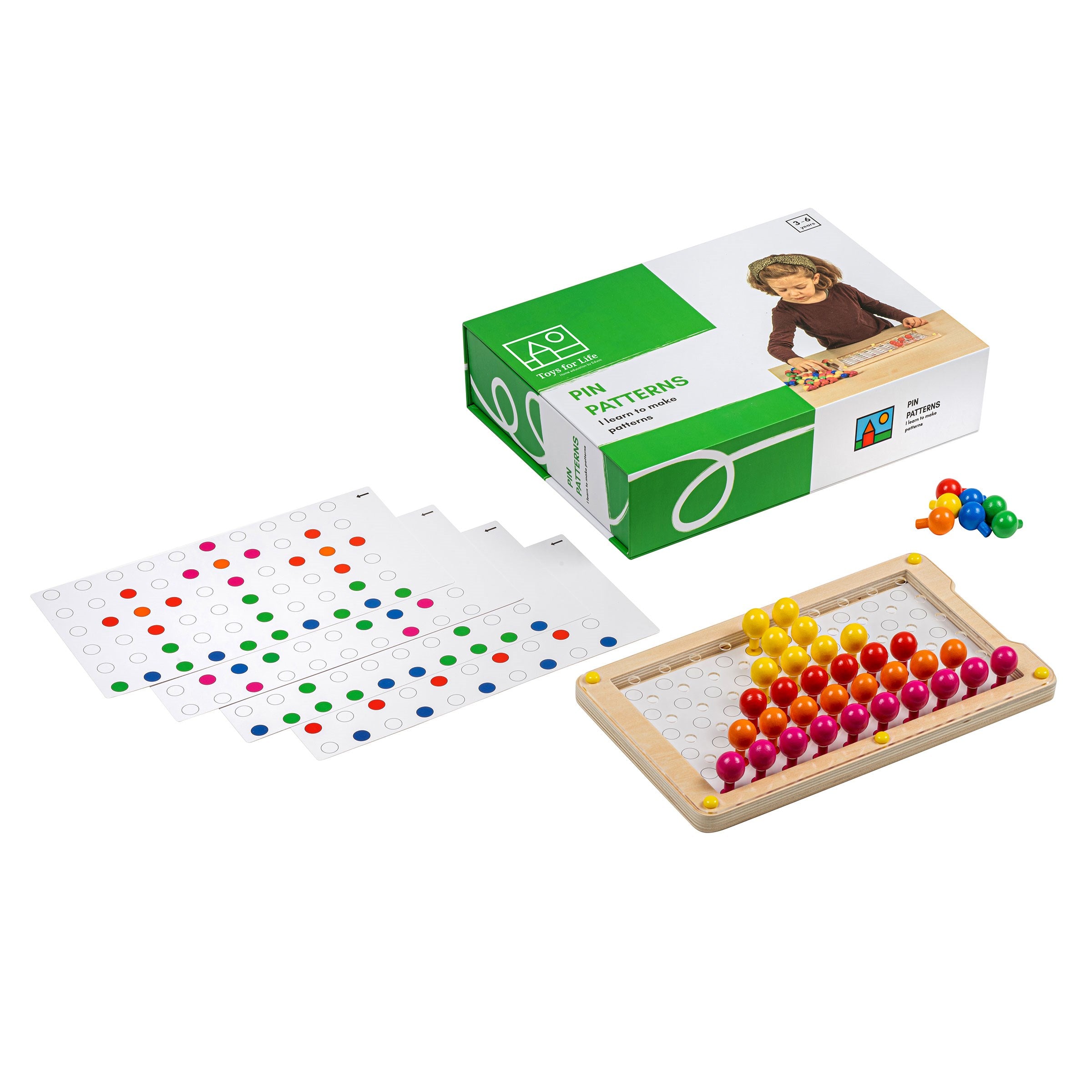 Pattern Blocks Pegs Chunky Peg Board: Pin patterns – Absorbent Minds Montessori