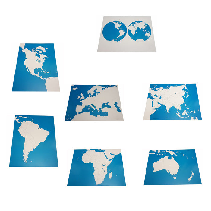 Clearance Unlabelled Maps of the Continents