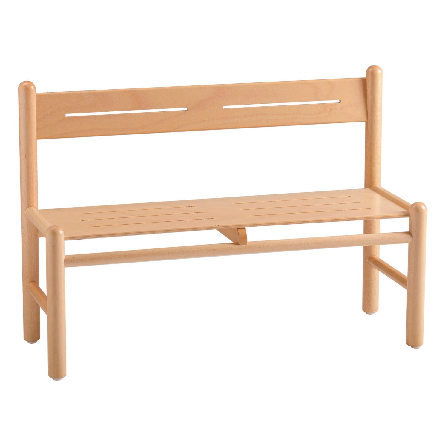 BENCH WITH BACKREST (NL) – Absorbent Minds Montessori