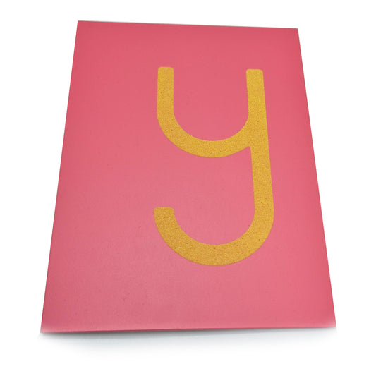 Outlet Sandpaper Letter y  - Lower Case Print