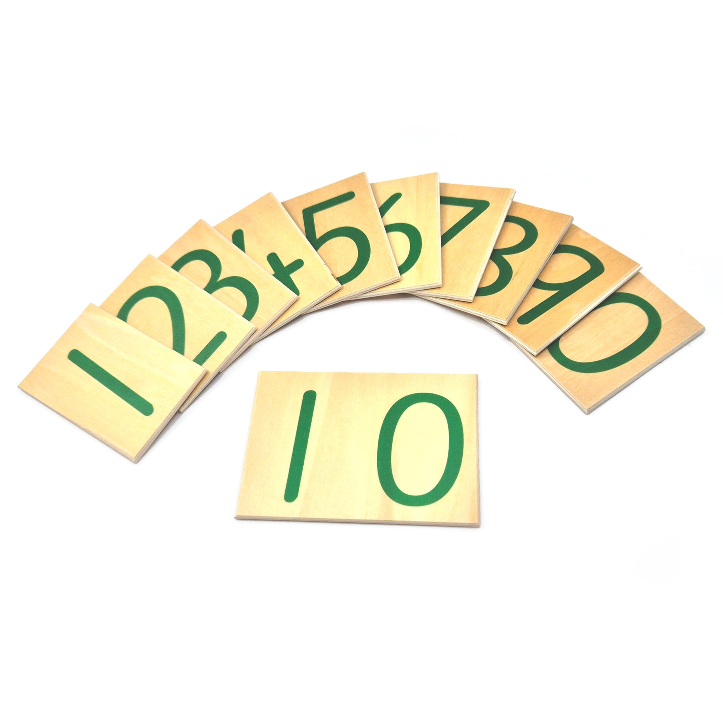 Green Number Cards 0-10