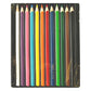 Coloured triangular pencils Goldline in metal tin  (NL)