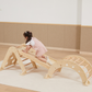 Wooden Climbing Set with Arch, Triangle and Board