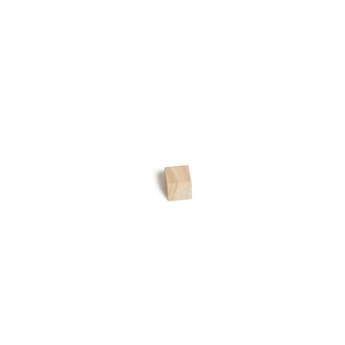 Set of 10 1cm natural wooden cubes