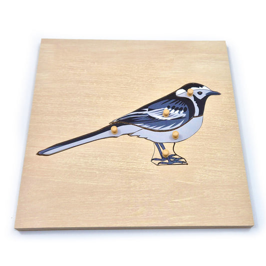 Native British Birds Peg Puzzle: wagtail
