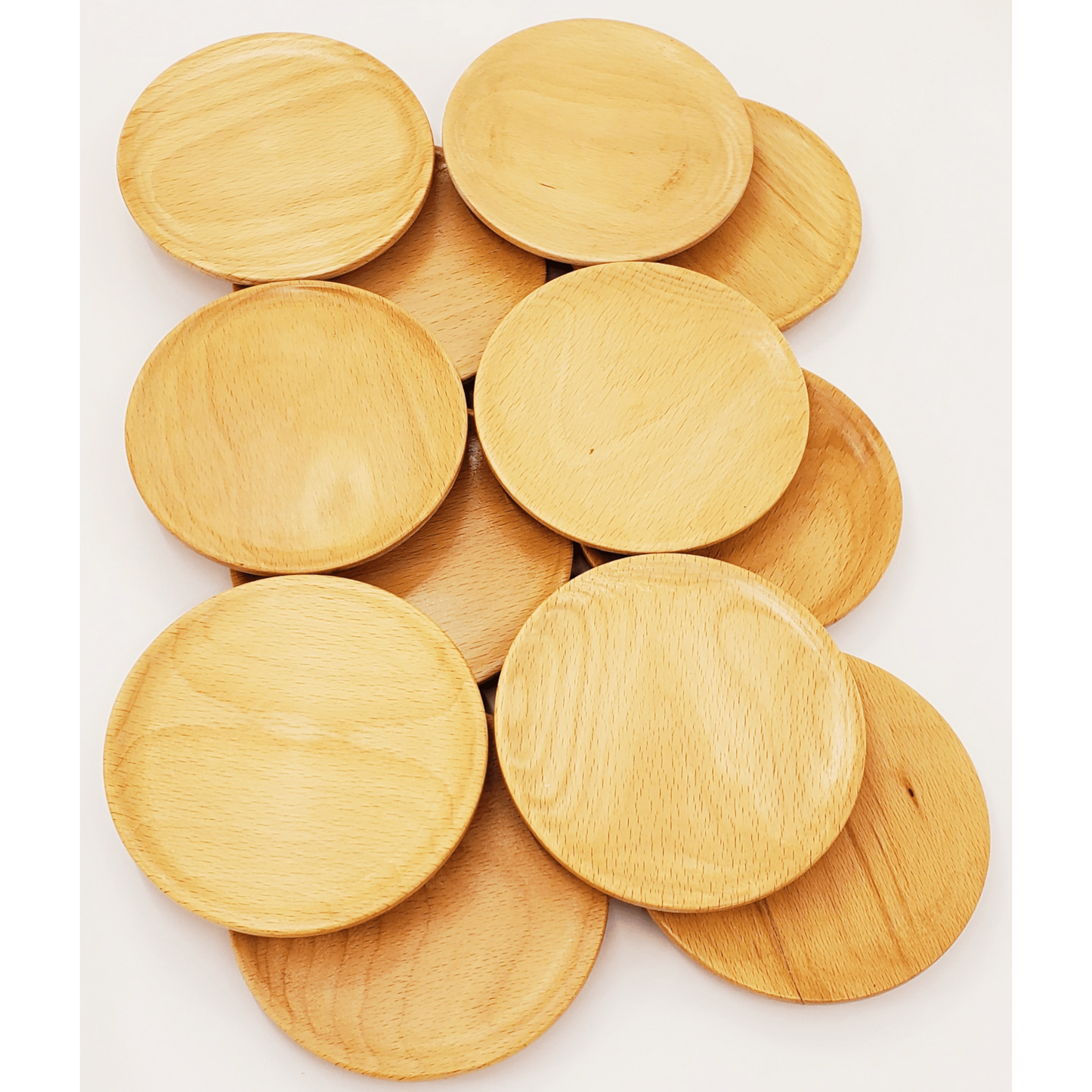 Outlet Set of 12 100mm Large Wooden Lids. Fits WECK Models 738 739 740 741 742 743 744 745 748. (Factory Rejects)