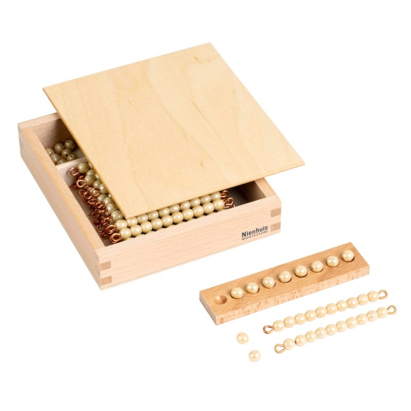 Nienhuis Montessori Tens Bead Box, Individual Beads, Glass