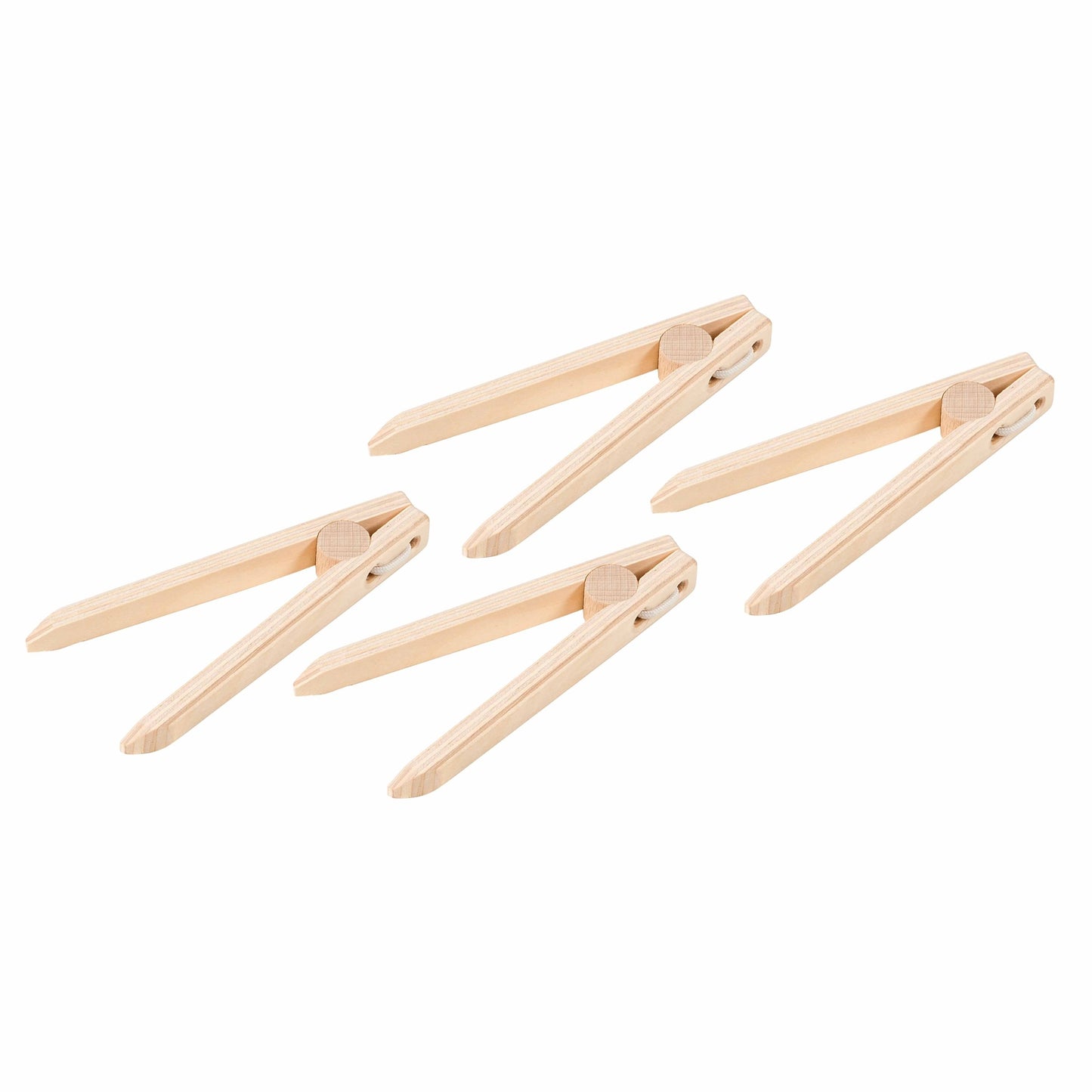 Set of 4 Wooden Tweezers (NL)