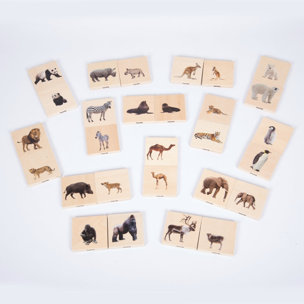 Wild Animals Wooden Blocks: Adults and Young
