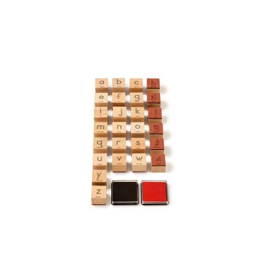 Wooden letter stamps: Stamp the letter