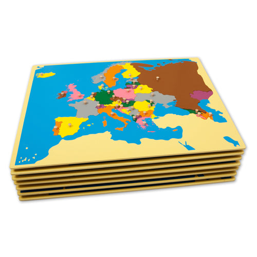 Montessori Large Puzzle Maps of Continents Set (no cabinet)