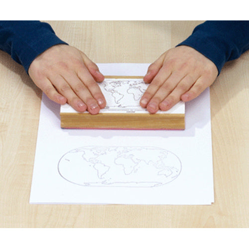 Montessori World Continents Map Stamp