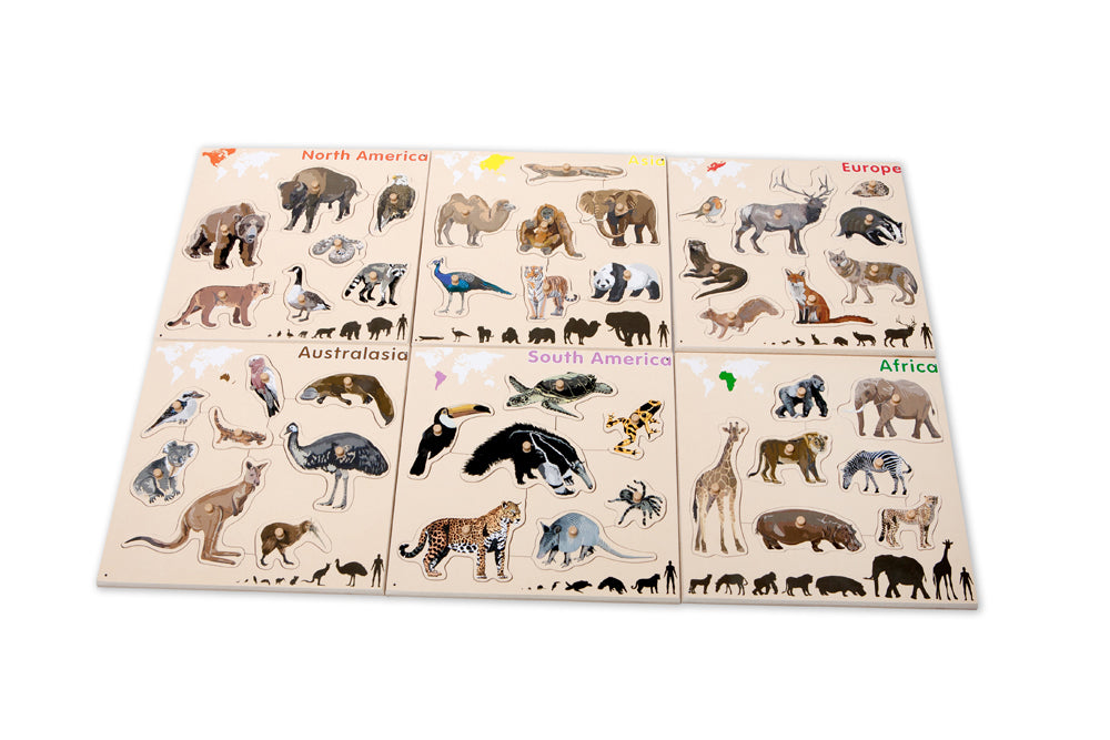 Animals of the Continents Puzzles by Amazing Child Montessori