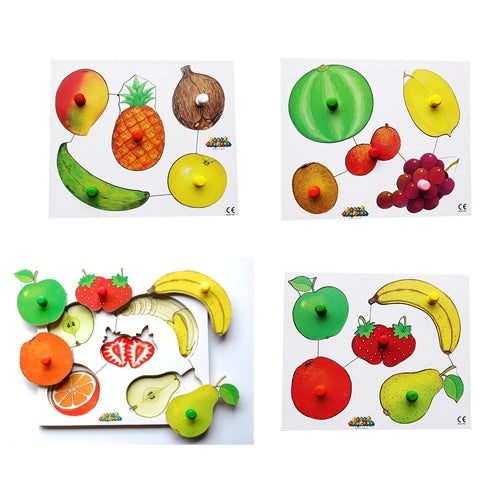 3 Fruit Peg Puzzles