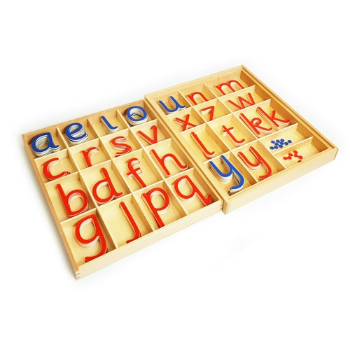 Montessori Large Movable Alphabet In A Split Level Box