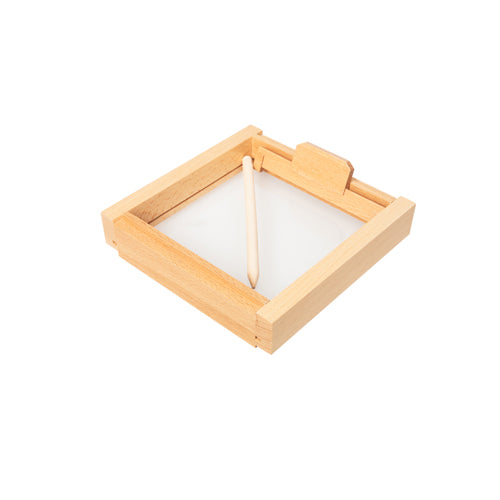 Montessori Small Sand Tray with Clear Base and Smoothing Tool
