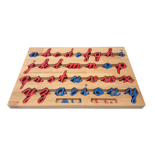 Montessori Cursive Movable Alphabet and Box