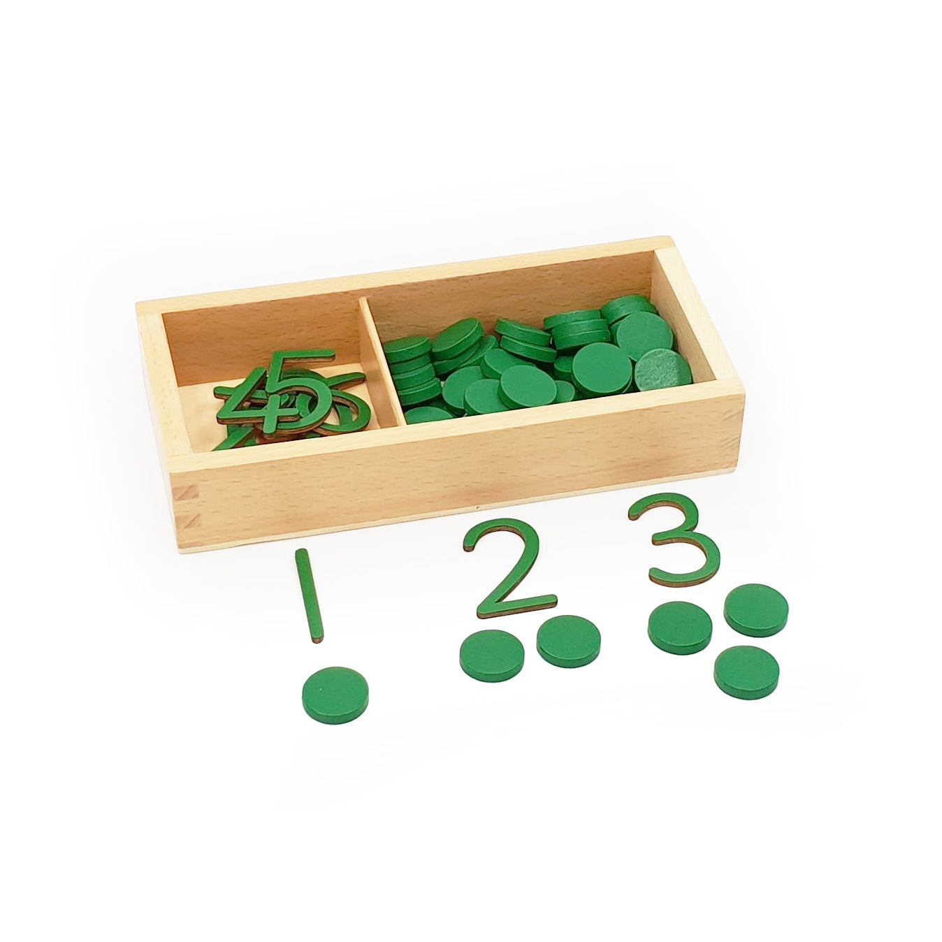 Small Cut-out Numerals and Counters - Green