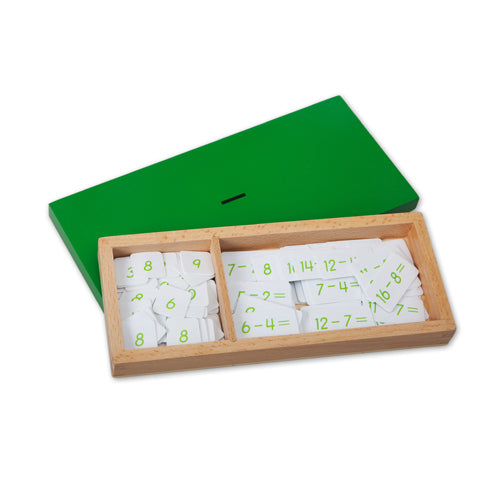Montessori Subtraction Equations and Differences Box