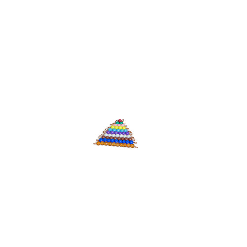Montessori 5 Short Bead Stairs red 1 bars