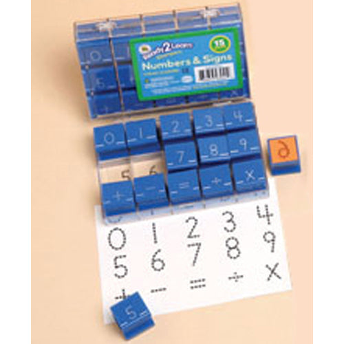 Montessori Dotted Numbers and Signs Stamps
