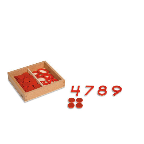 Nienhuis Montessori Cut-Out Numerals And Counters, US Print